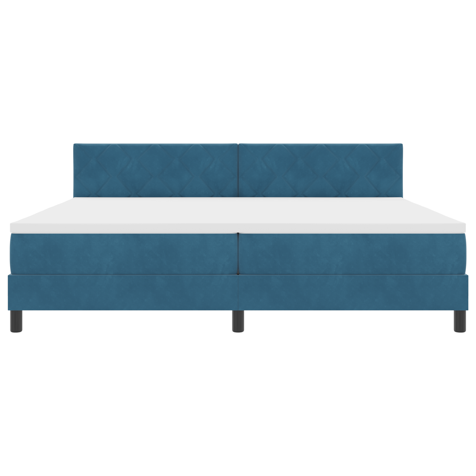 Boxspringbed met matras en LED fluweel donkerblauw 200x200 cm