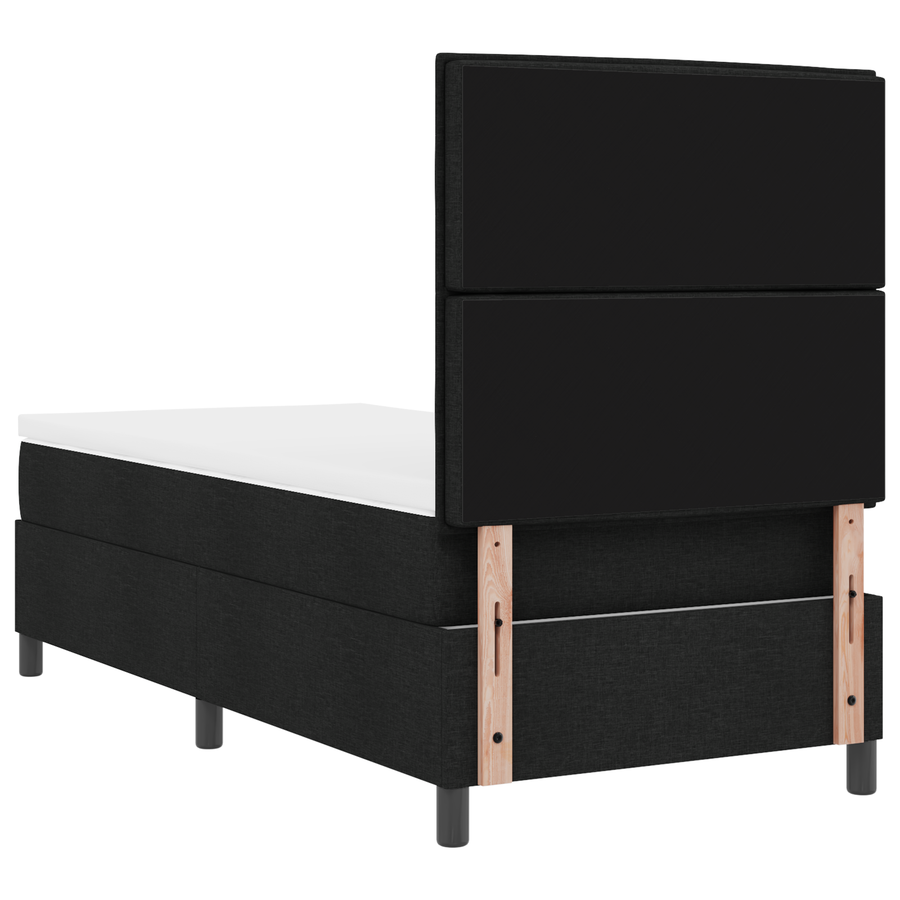 Boxspring Bed met Matras & LED zwart 80x200 cm Stof