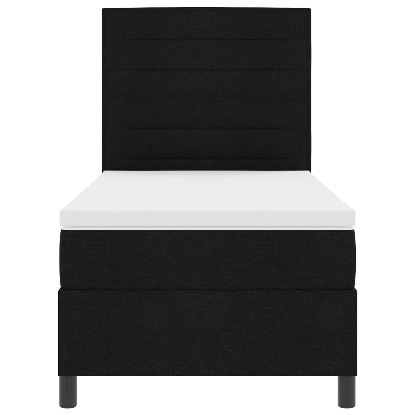 Boxspringbed met matras en LED stof zwart 90x190 cm
