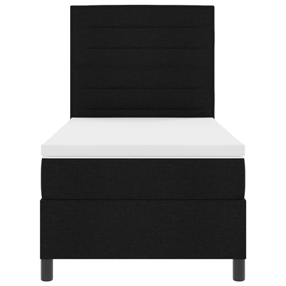 Boxspringbed met matras en LED stof zwart 90x190 cm