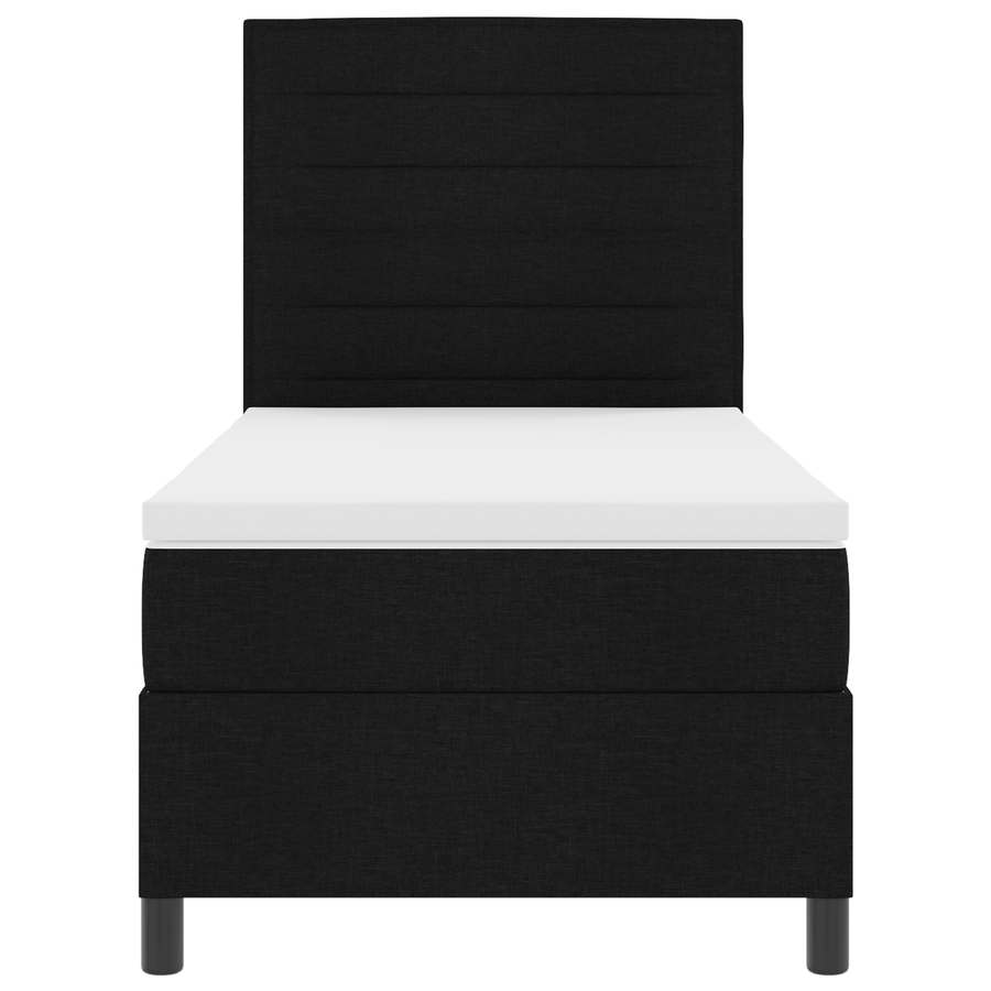 Boxspringbed met matras en LED stof zwart 90x190 cm