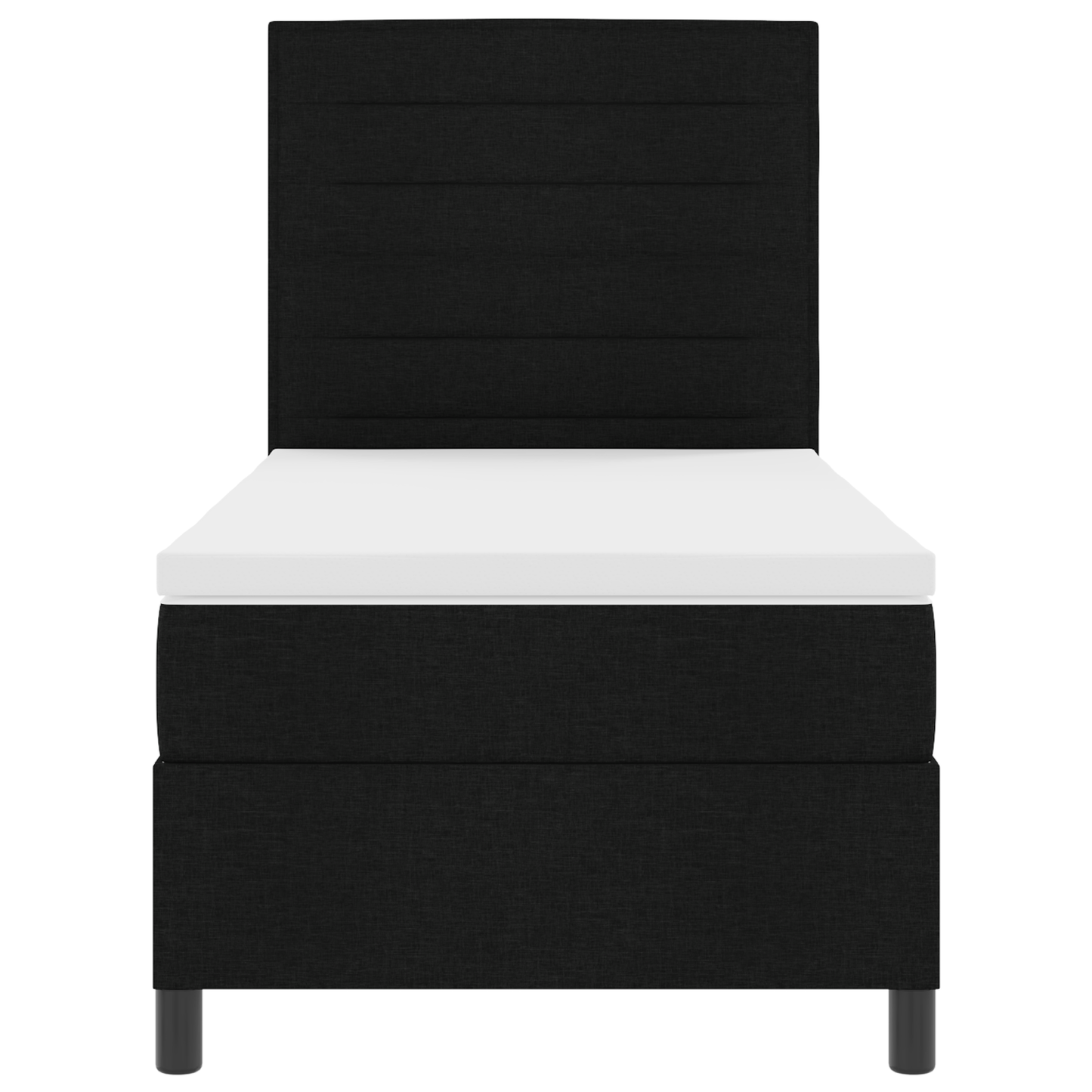 Boxspringbed met matras en LED stof zwart 100x200 cm