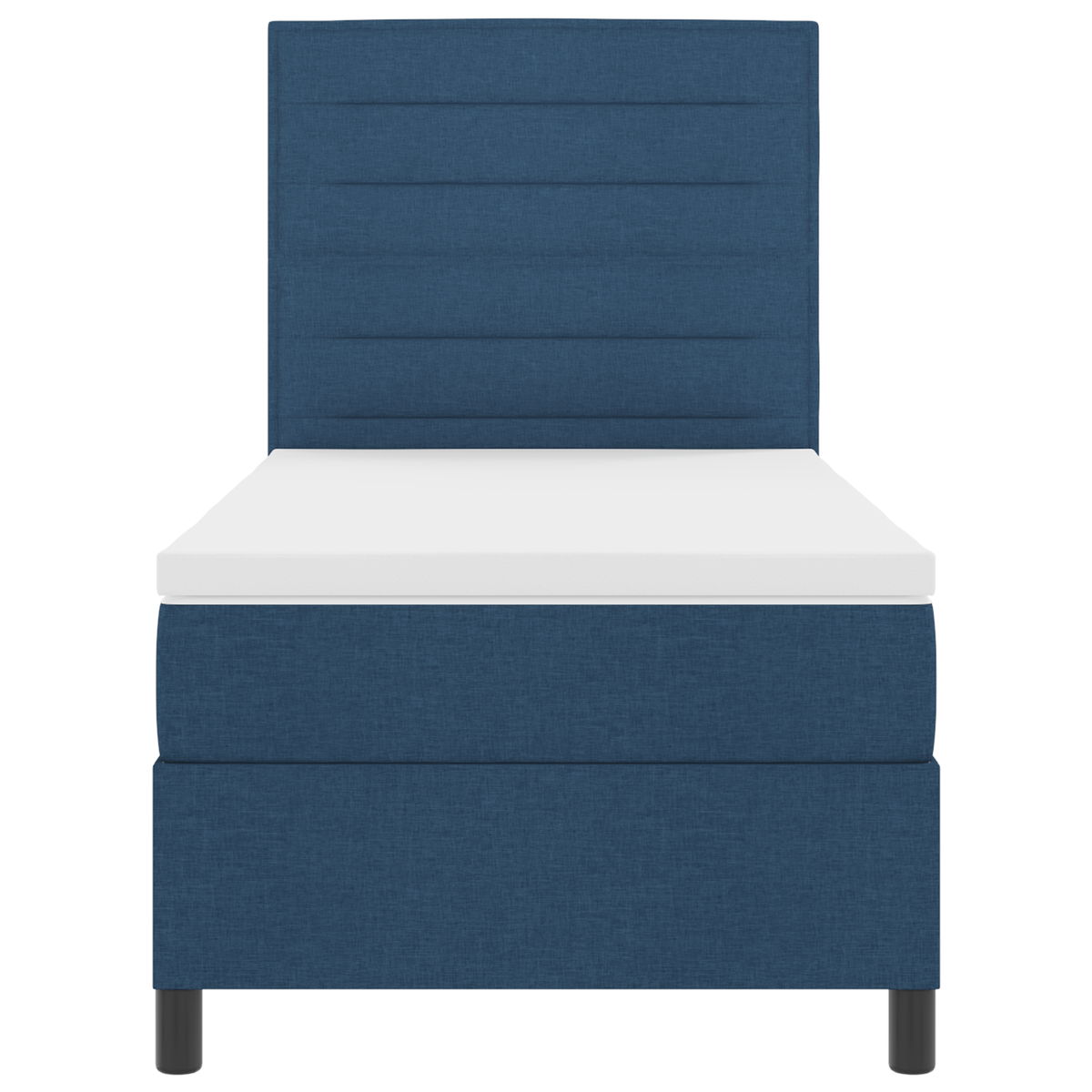 Boxspringbed met matras en LED stof blauw 100x200 cm