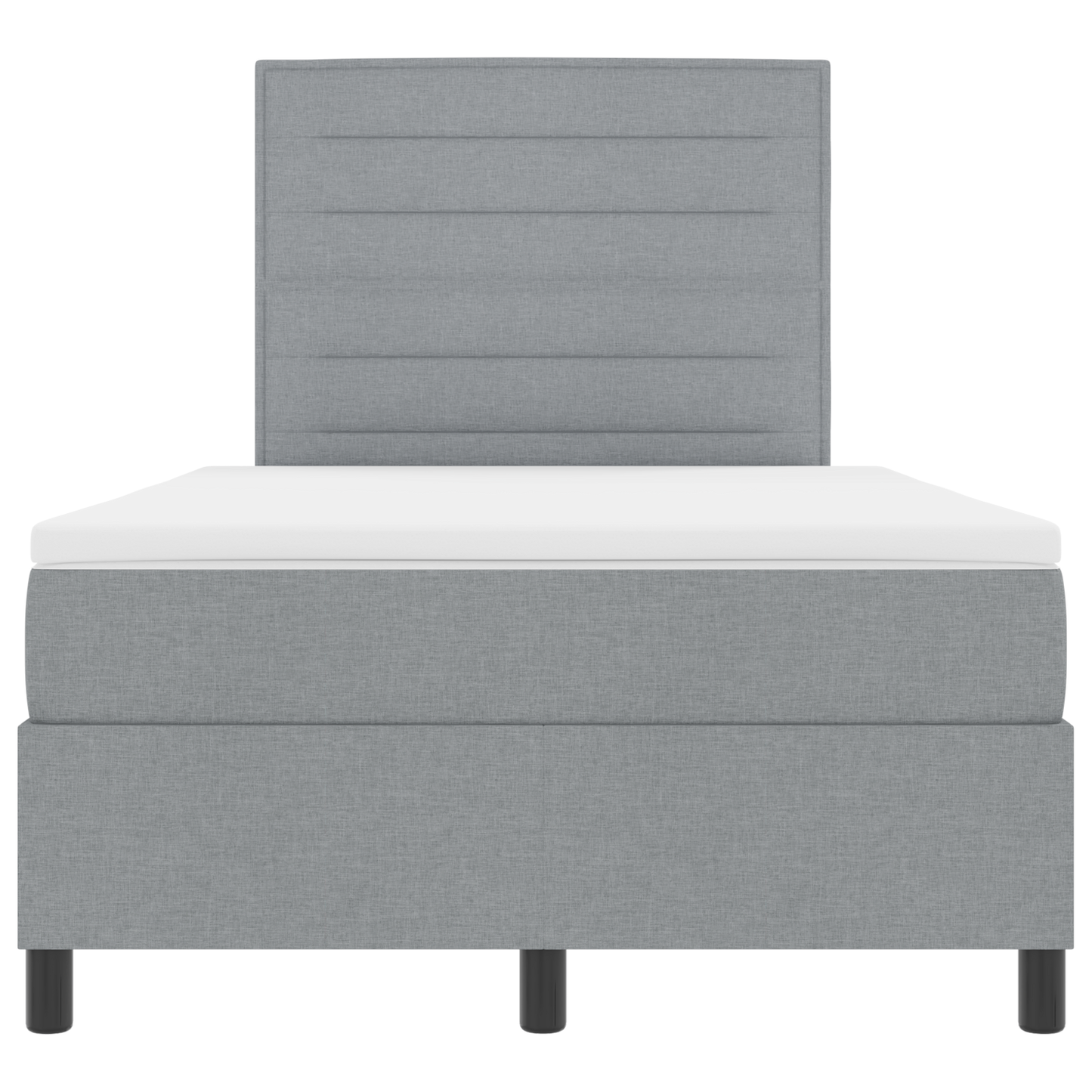 Boxspring Bed met Matras & LED Licht Licht Grijs 120x190 cm Stof