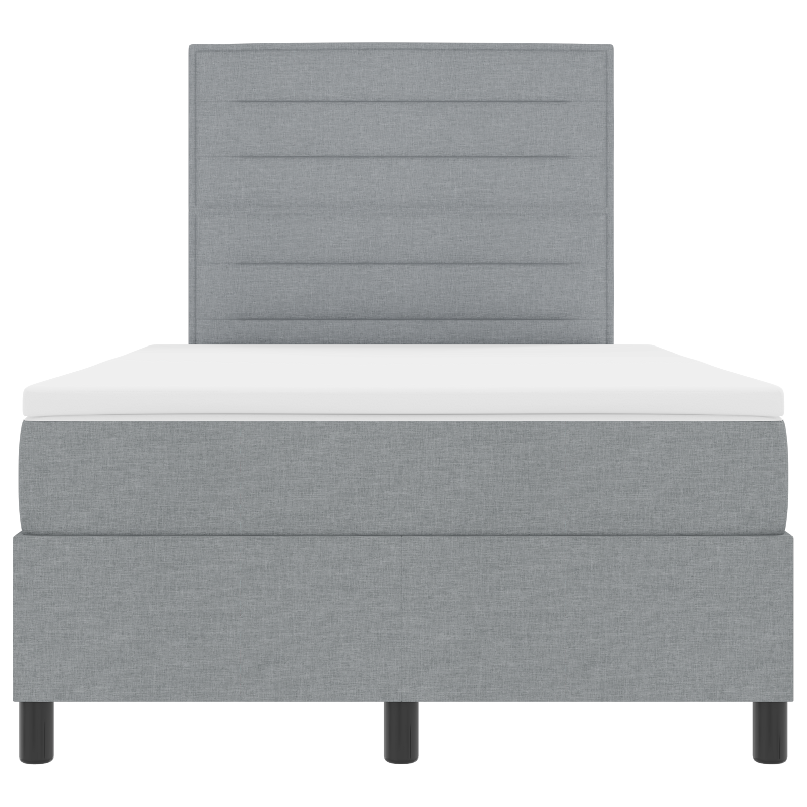 Boxspring Bed met Matras & LED Licht Licht Grijs 120x190 cm Stof