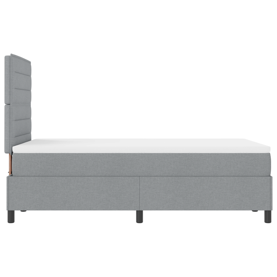 Boxspring Bed met Matras & LED Licht Licht Grijs 120x190 cm Stof