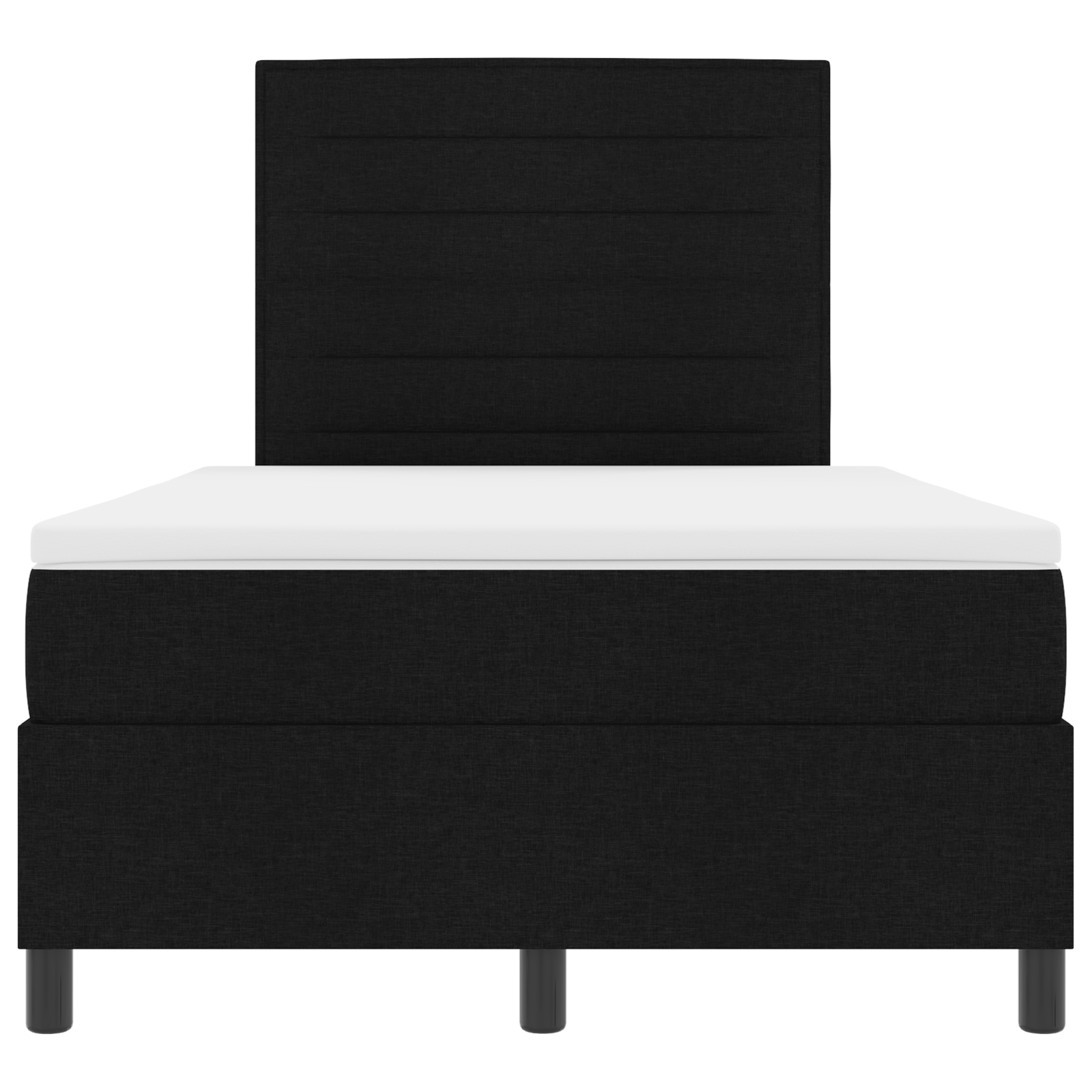 Boxspring Bed met Matras & LED Zwart 120x190 cm Stof