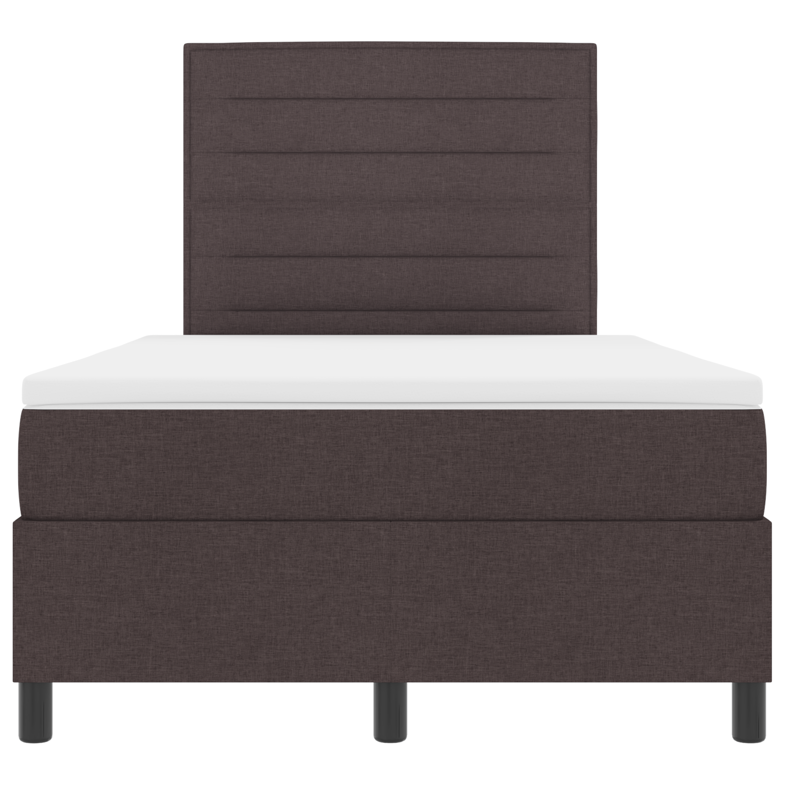 Boxspring Bed met Matras & LED Donkerbruin 120x190 cm Stof