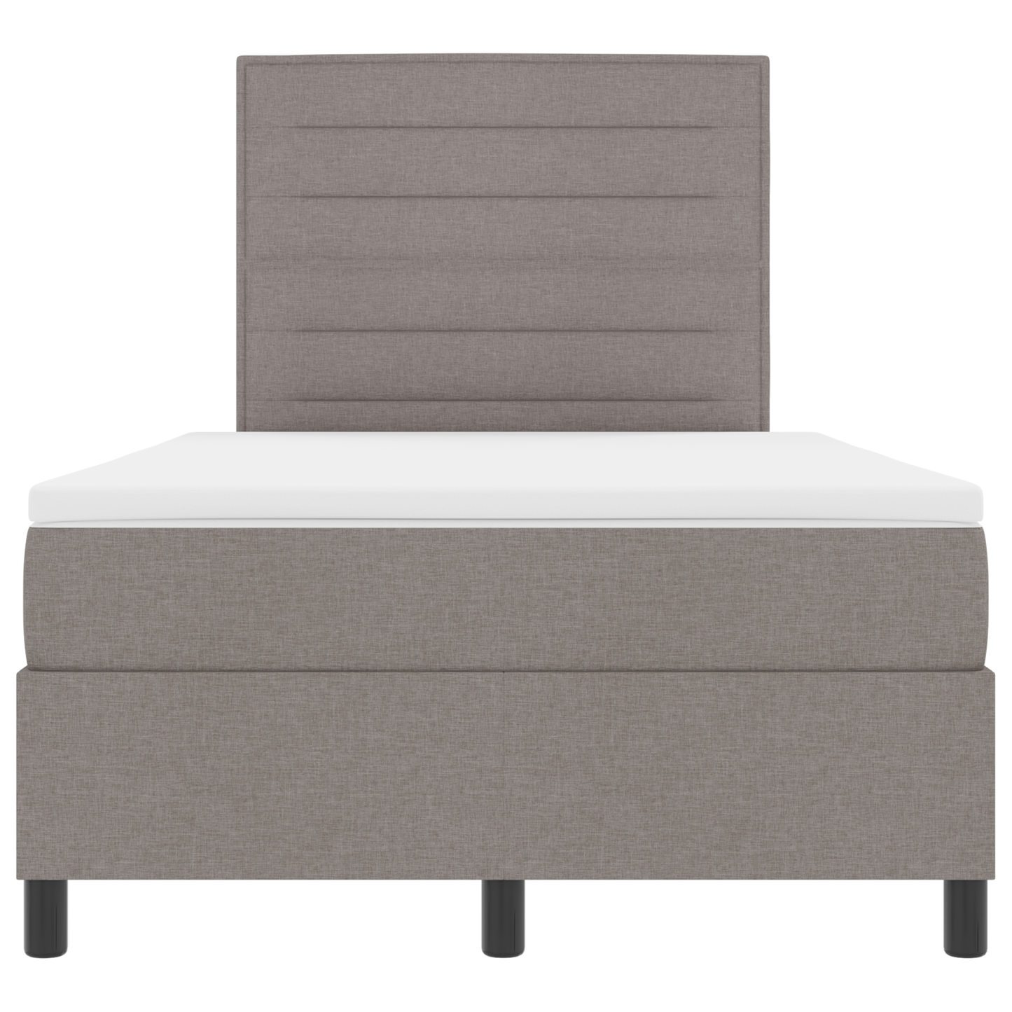 Boxspring Bed met Matras & LED Taupe 120x190 cm Stof