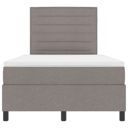 Boxspring Bed met Matras & LED Taupe 120x190 cm Stof