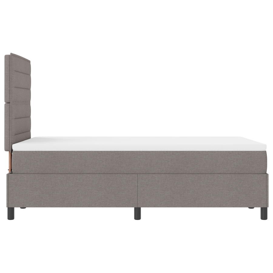 Boxspring Bed met Matras & LED Taupe 120x190 cm Stof