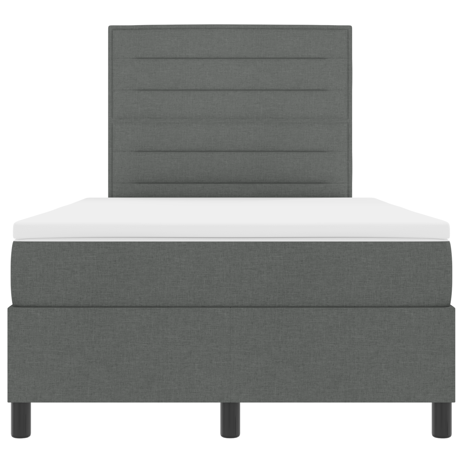 Boxspringbed met matras en LED stof donkergrijs 120x200 cm