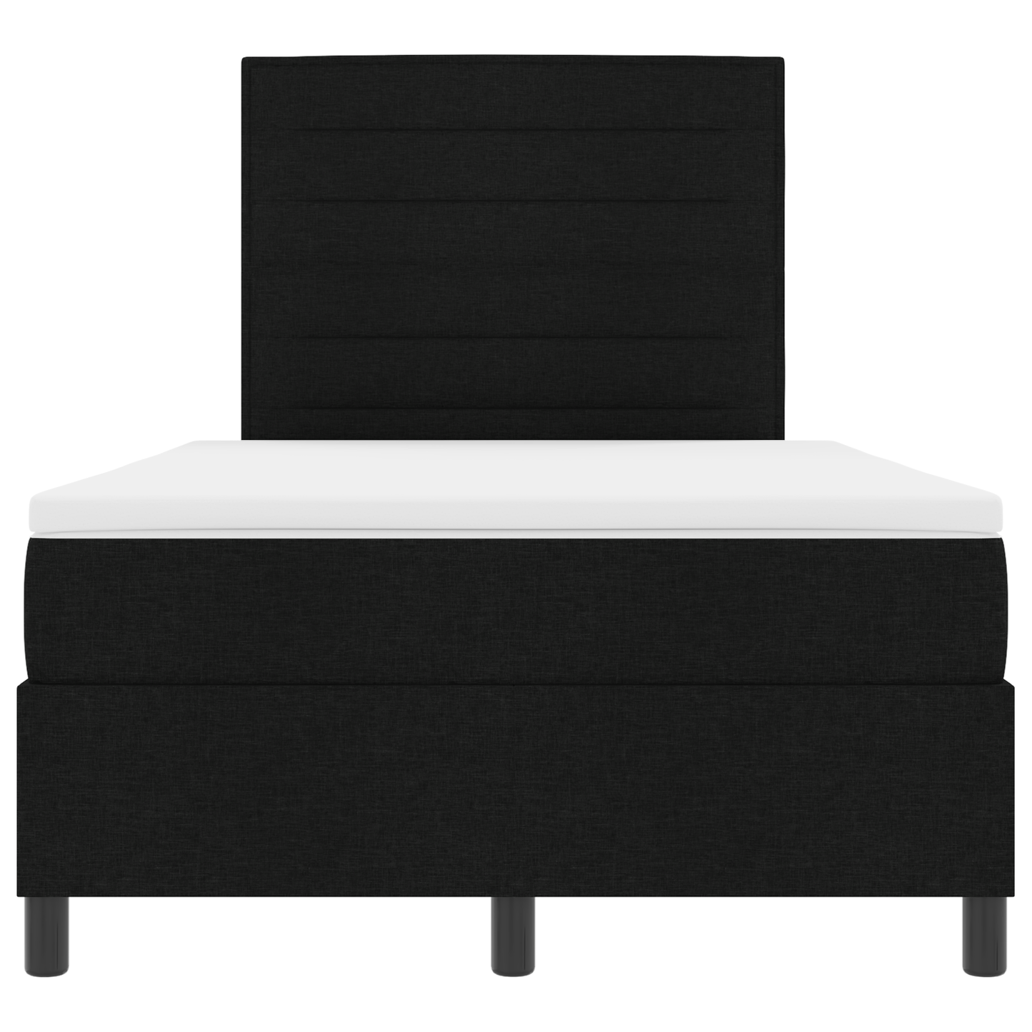 Boxspringbed met matras en LED stof zwart 120x200 cm