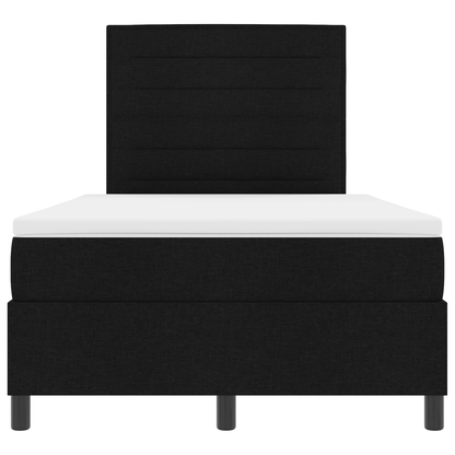 Boxspringbed met matras en LED stof zwart 120x200 cm