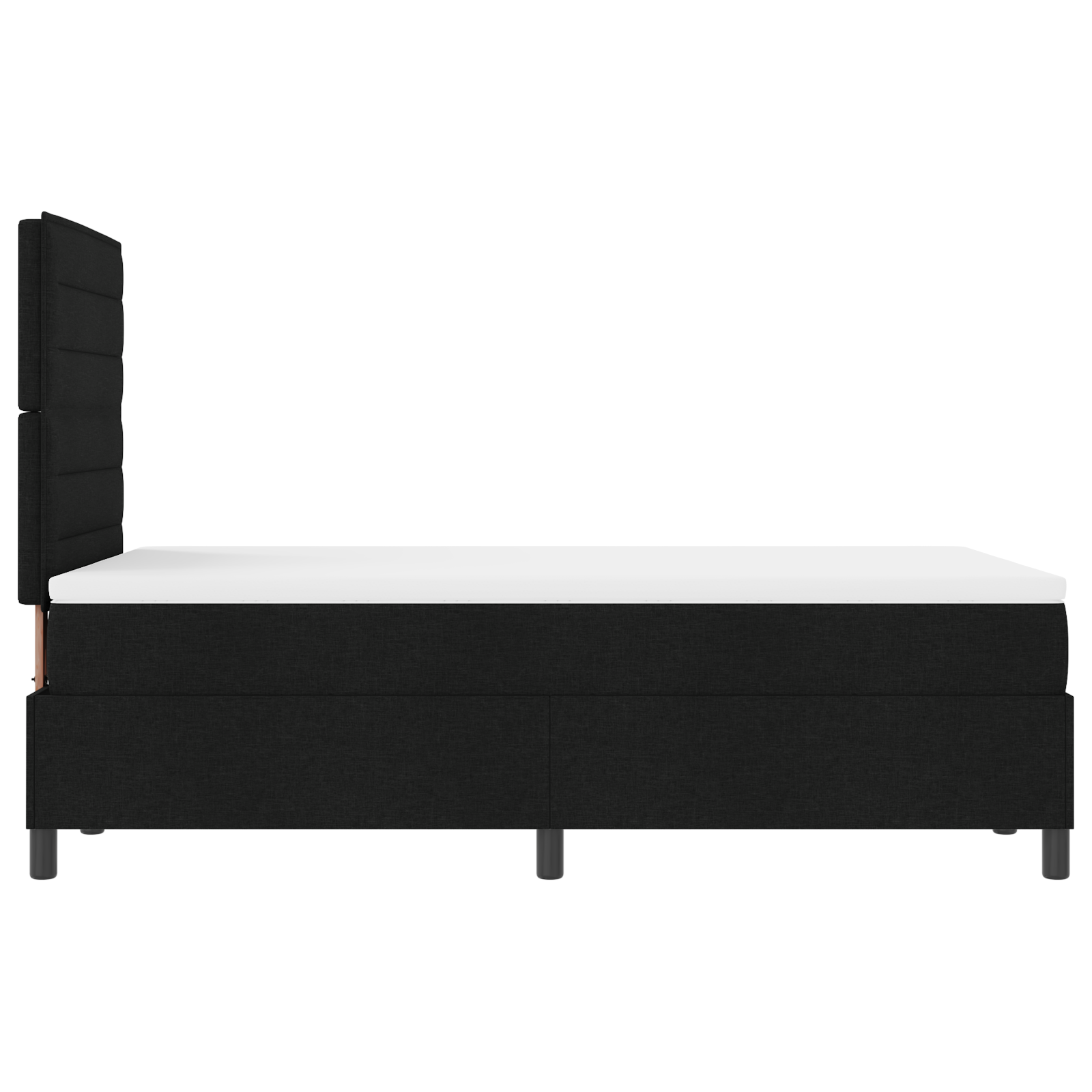 Boxspringbed met matras en LED stof zwart 120x200 cm