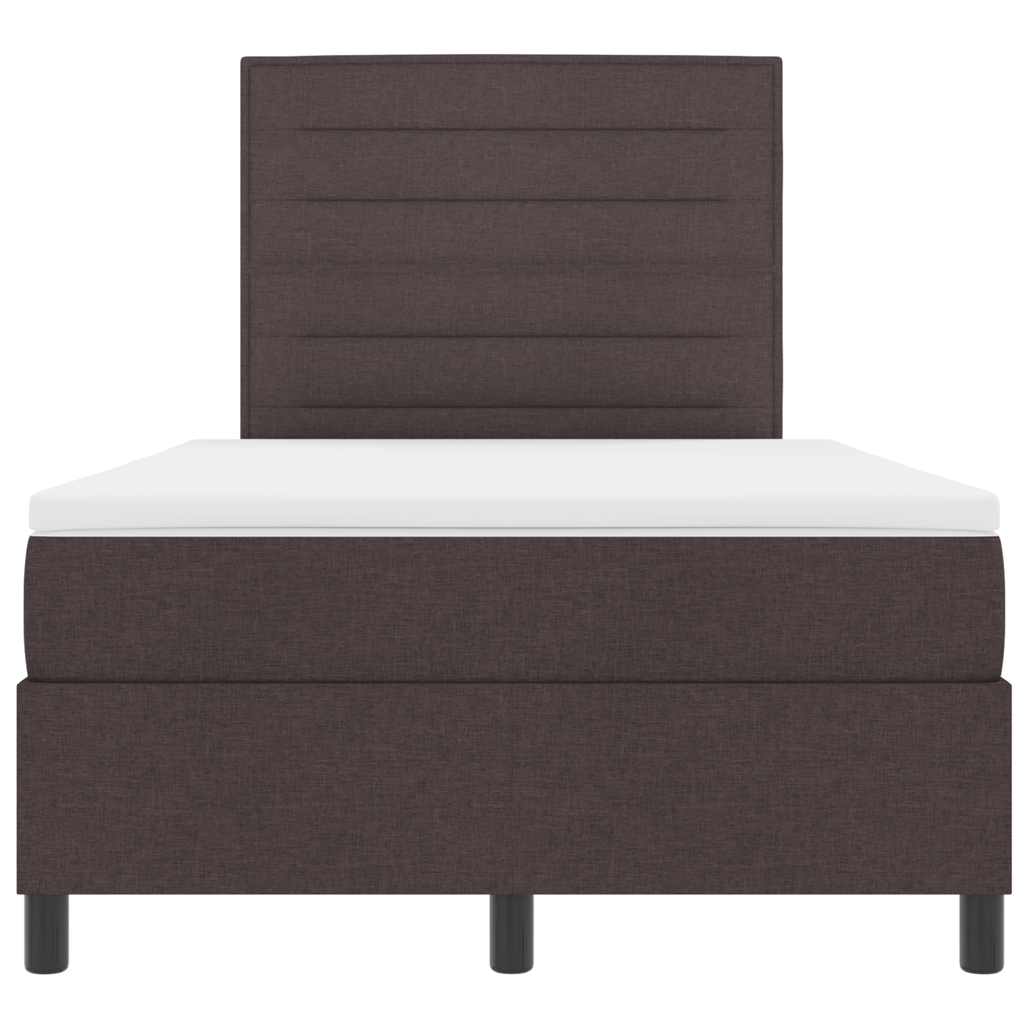 Boxspringbed met matras en LED stof donkerbruin 120x200 cm