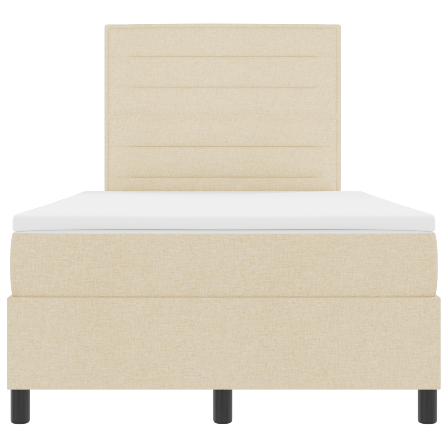 Boxspringbed met matras en LED stof crèmekleurig 120x200 cm