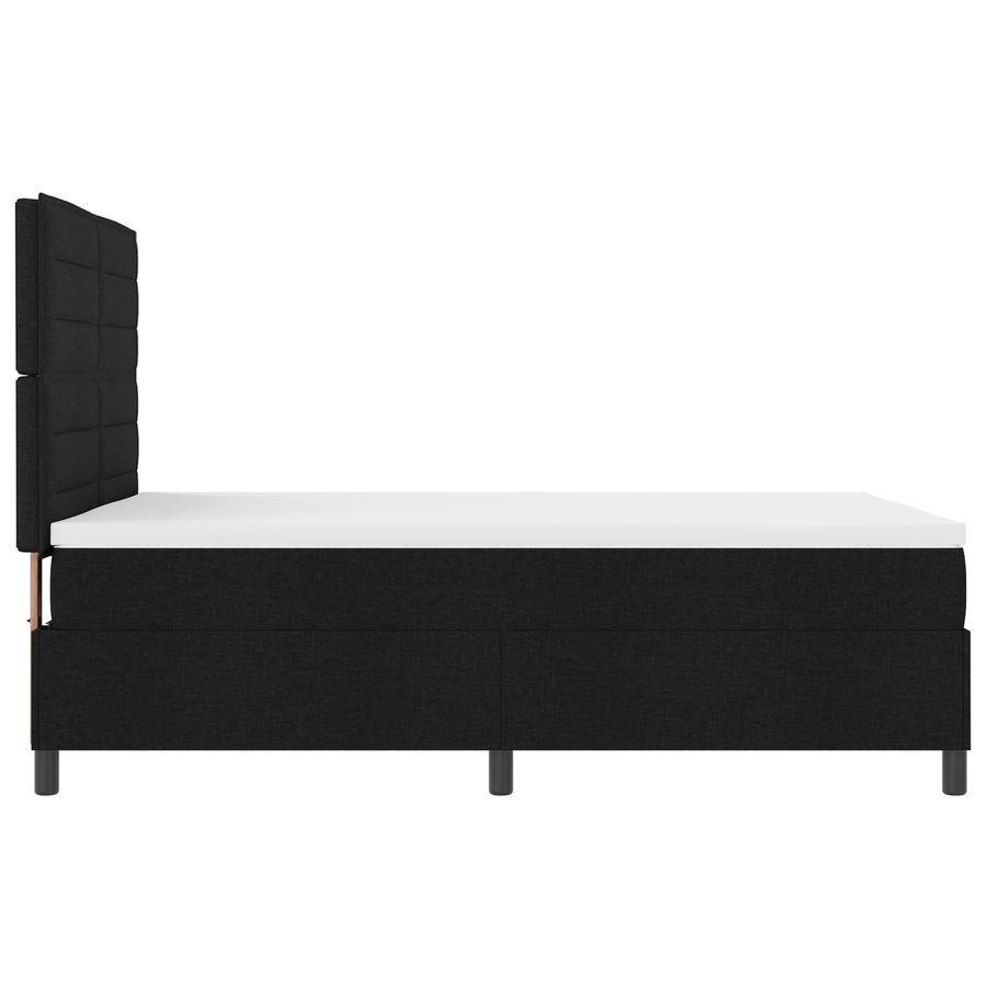 Boxspringbed met matras en LED stof zwart 140x190 cm