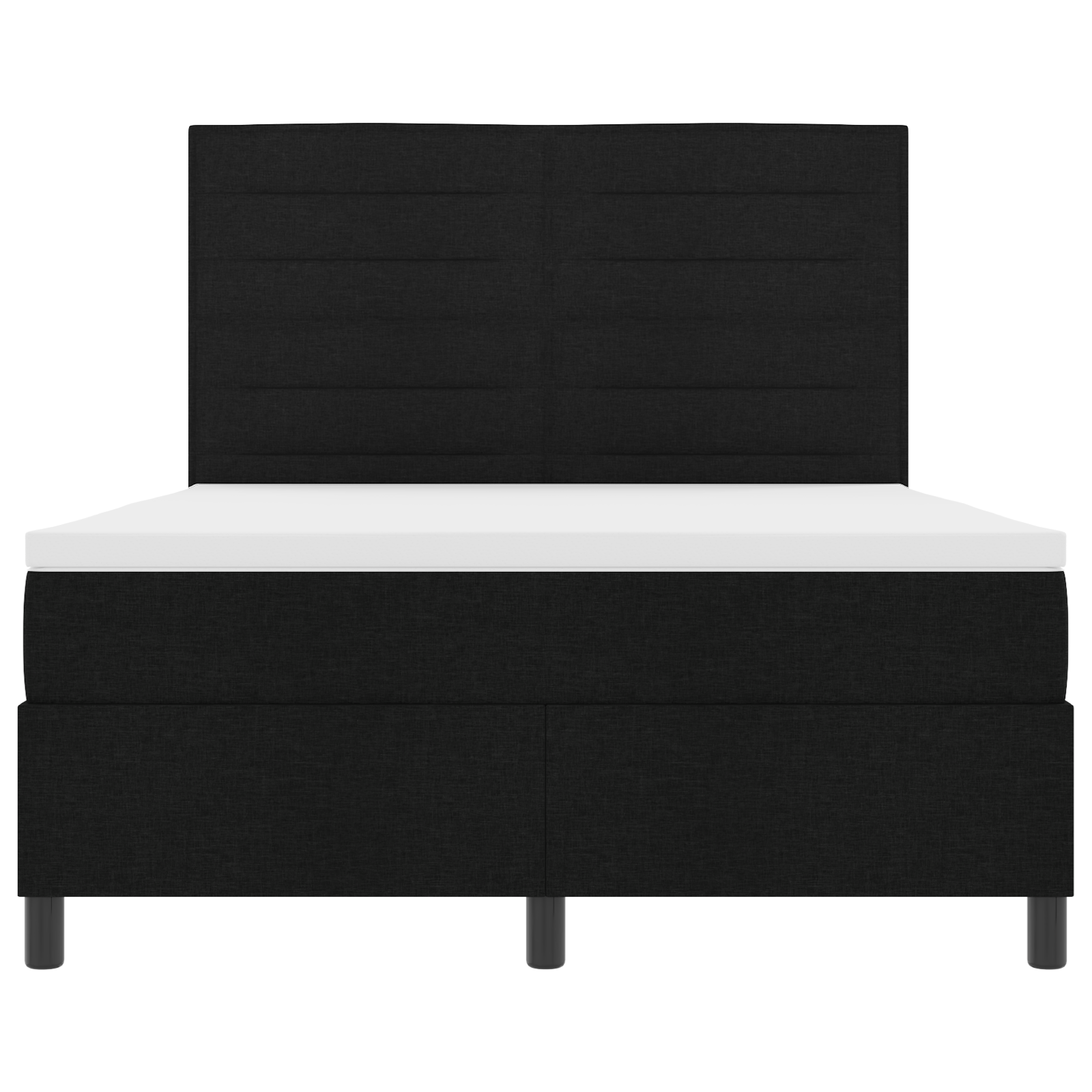 Boxspringbed met matras en LED stof zwart 140x200 cm