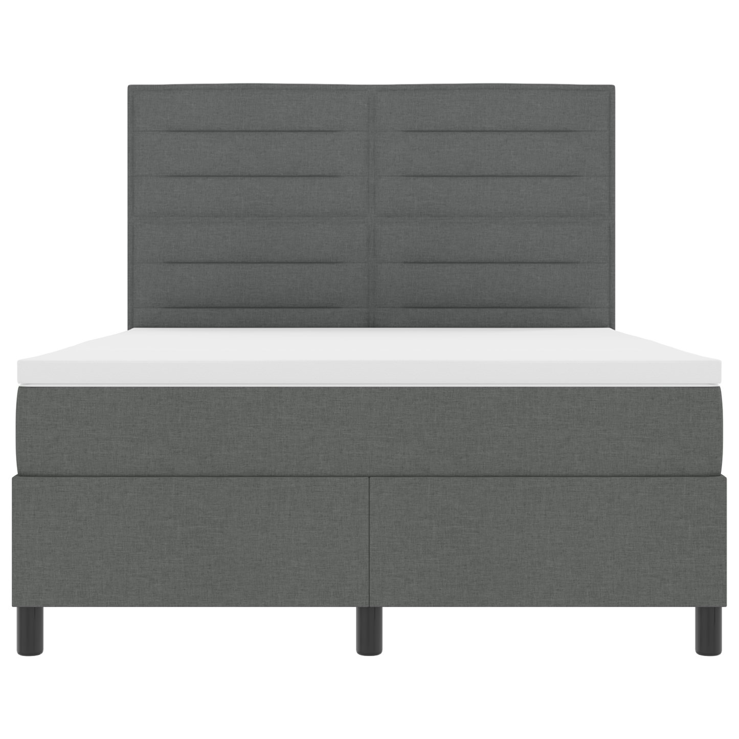 Boxspringbed met matras en LED stof donkergrijs 160x200 cm