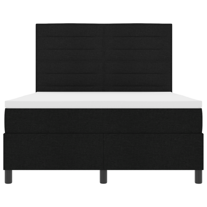 Boxspringbed met matras en LED stof zwart 160x200 cm