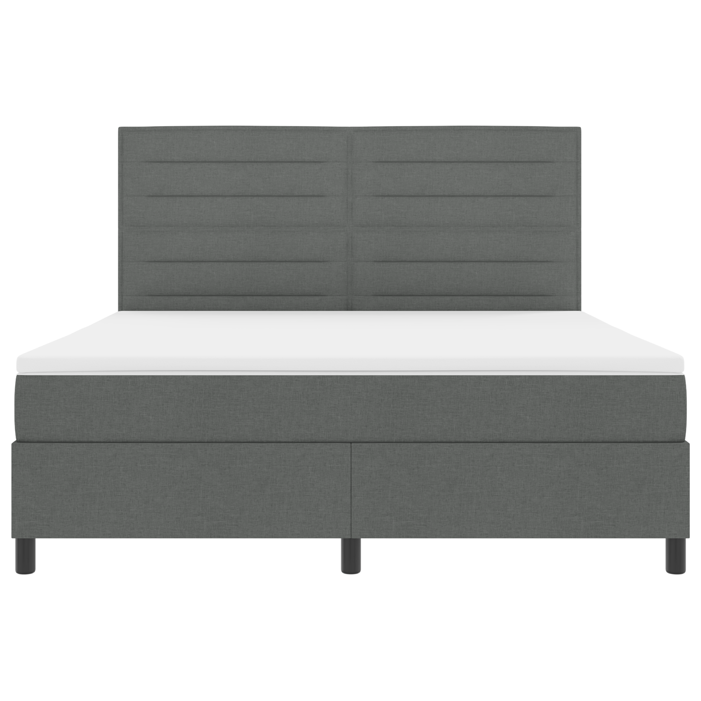 Boxspring Bed met Matras & LED Donkergrijs 180x200 cm Stof