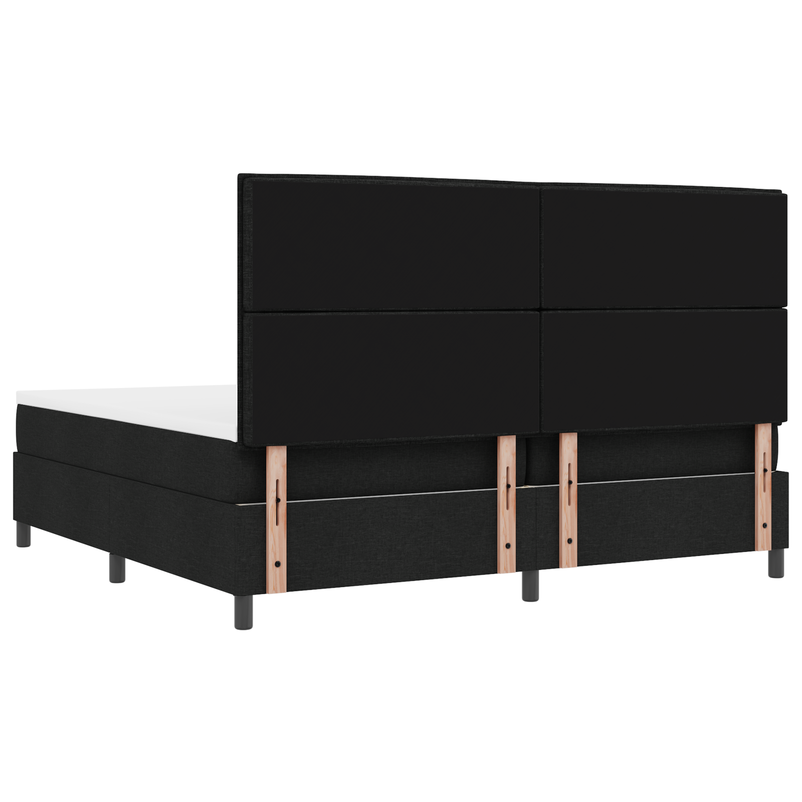 Boxspringbed met Matras en LED in Zwart 200x200 cm Stof