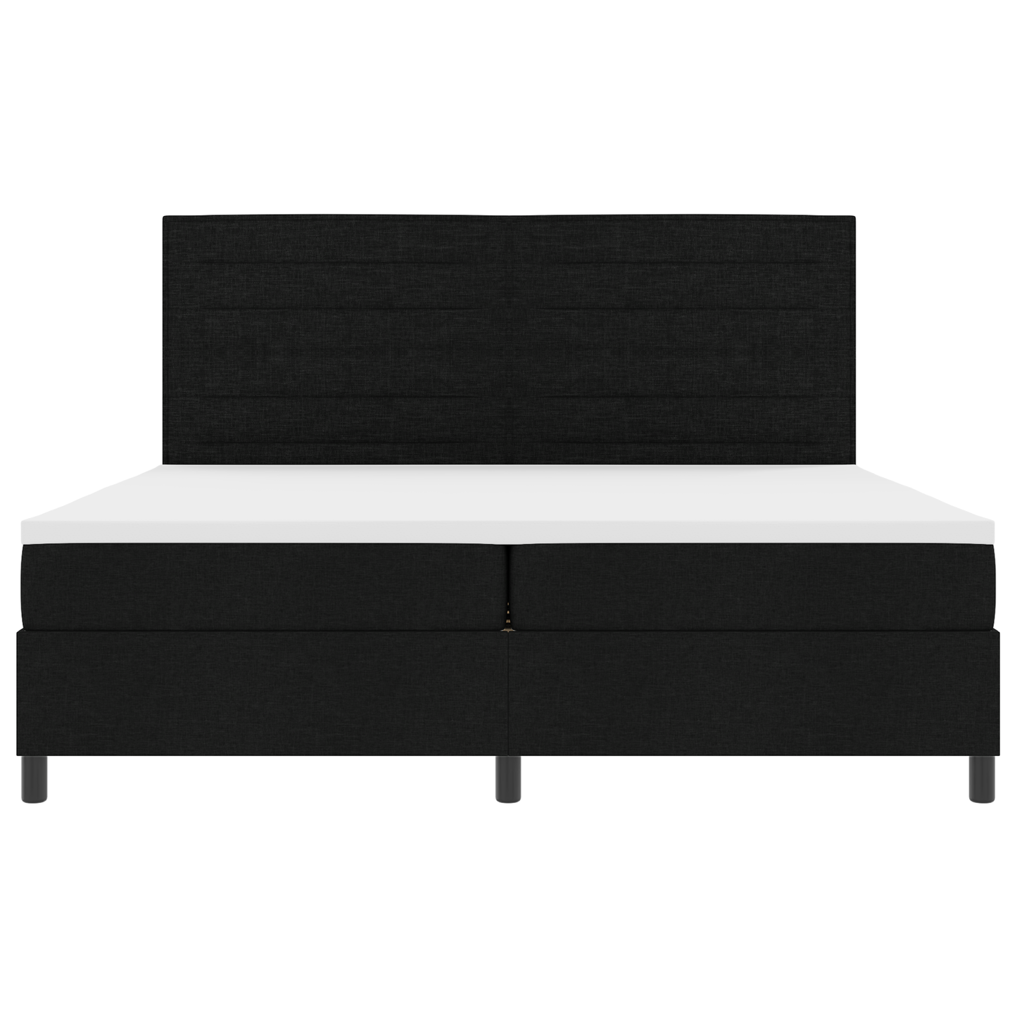 Boxspringbed met Matras en LED in Zwart 200x200 cm Stof