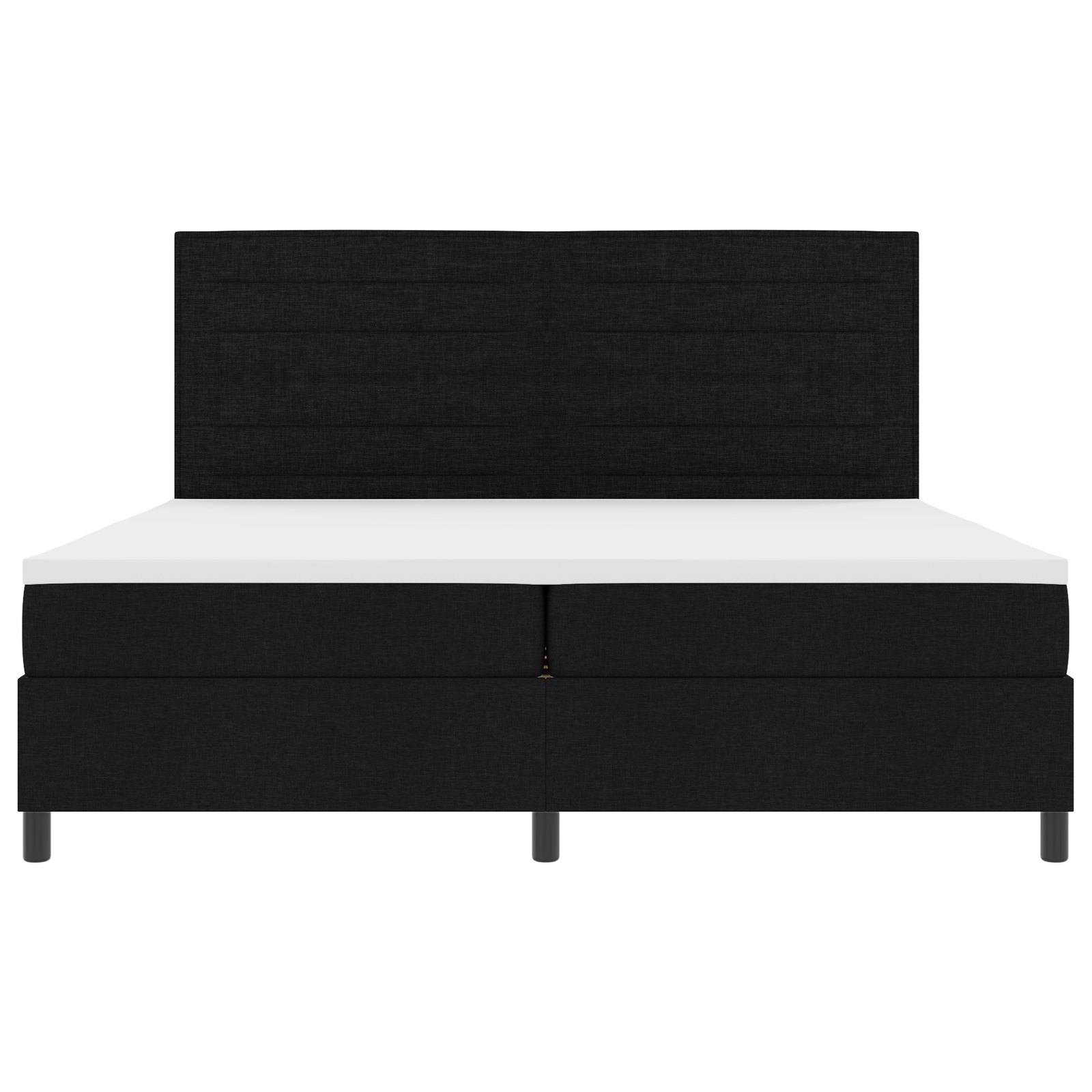 Boxspringbed met Matras en LED in Zwart 200x200 cm Stof
