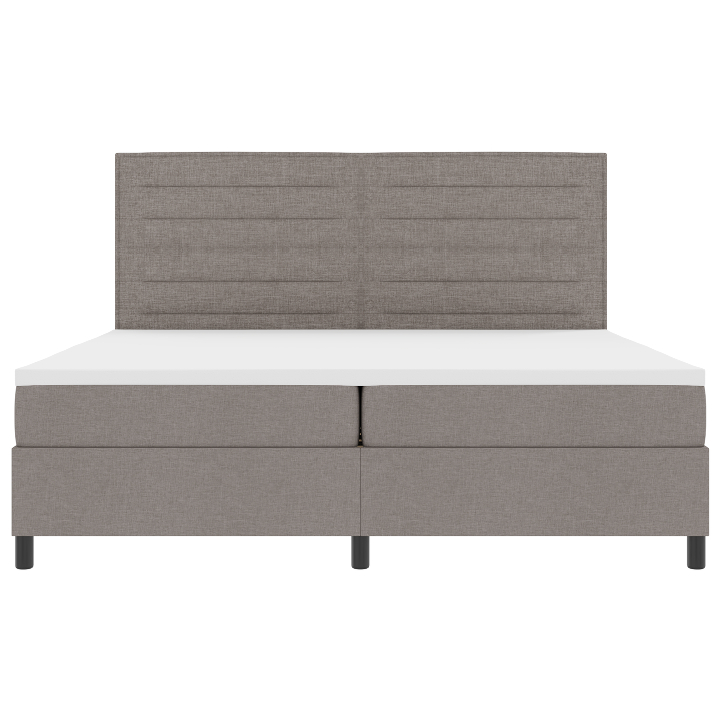 Boxspringbed met matras en LED stof taupe 180x200 cm