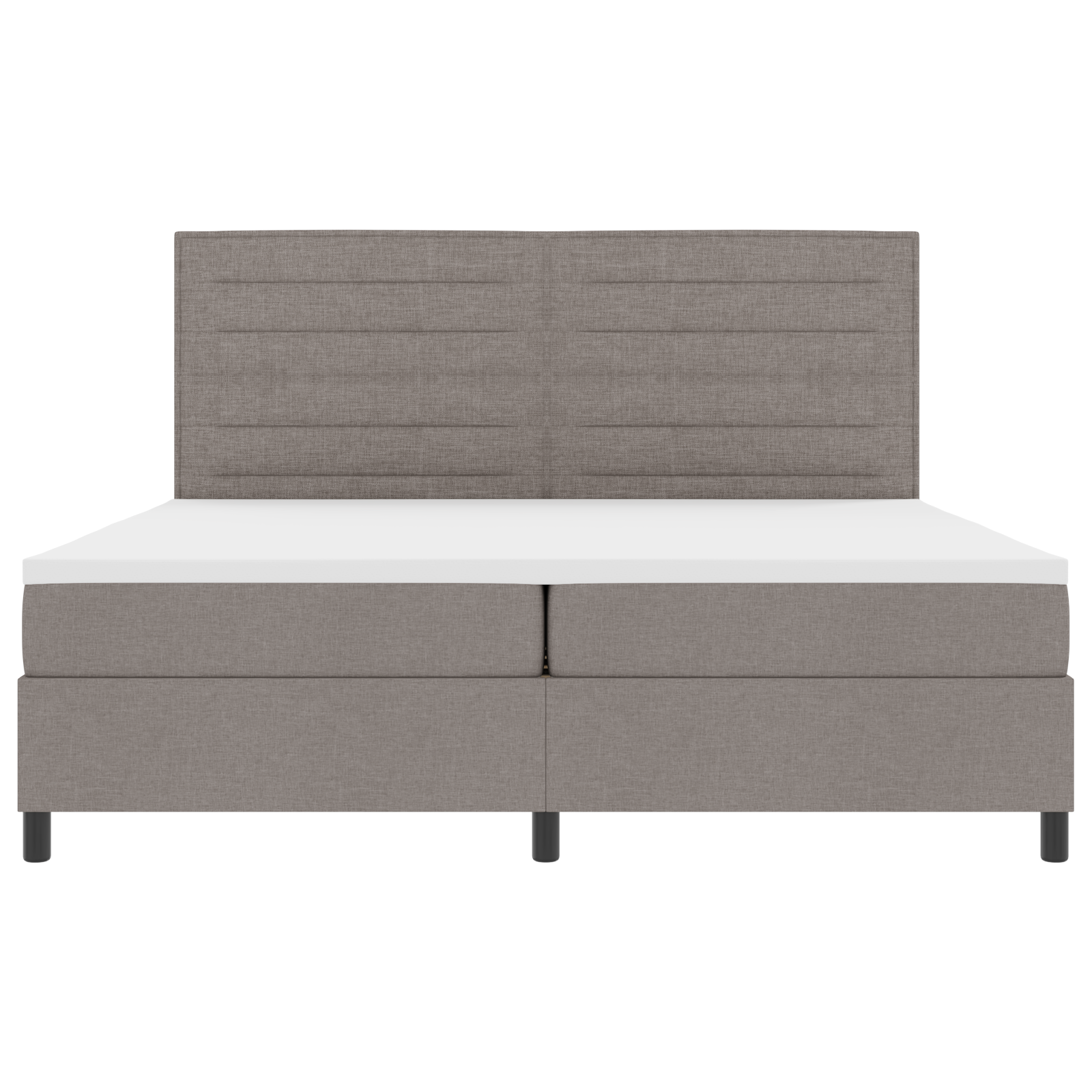Boxspringbed met matras en LED stof taupe 180x200 cm