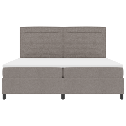 Boxspringbed met matras en LED stof taupe 180x200 cm