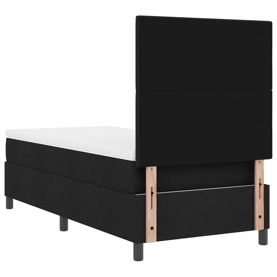 Boxspring Bed met Matras & LED Zwart 80x200 cm Stof