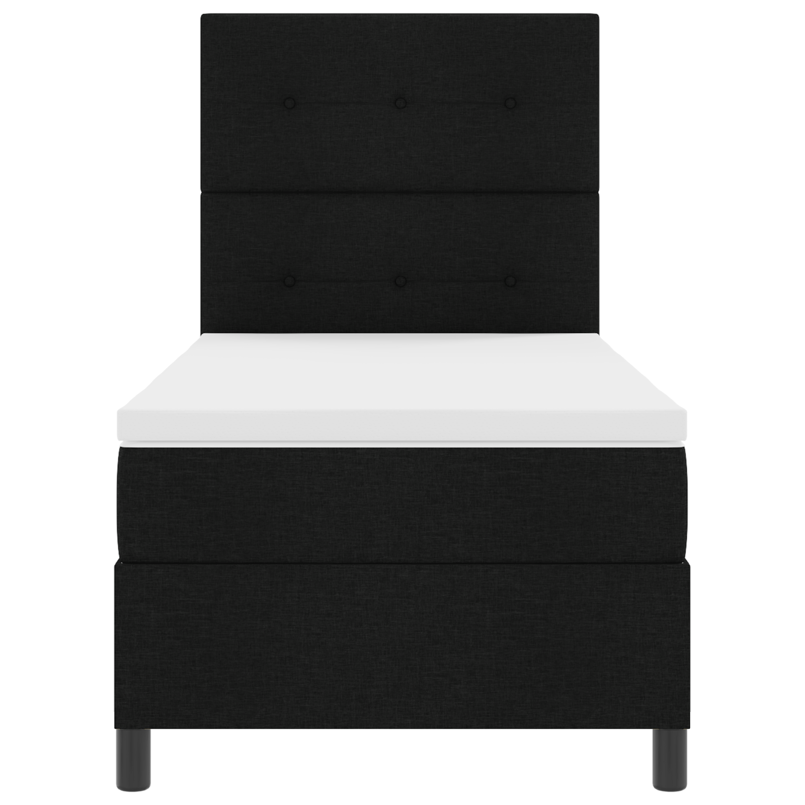 Boxspring Bed met Matras & LED Zwart 80x200 cm Stof