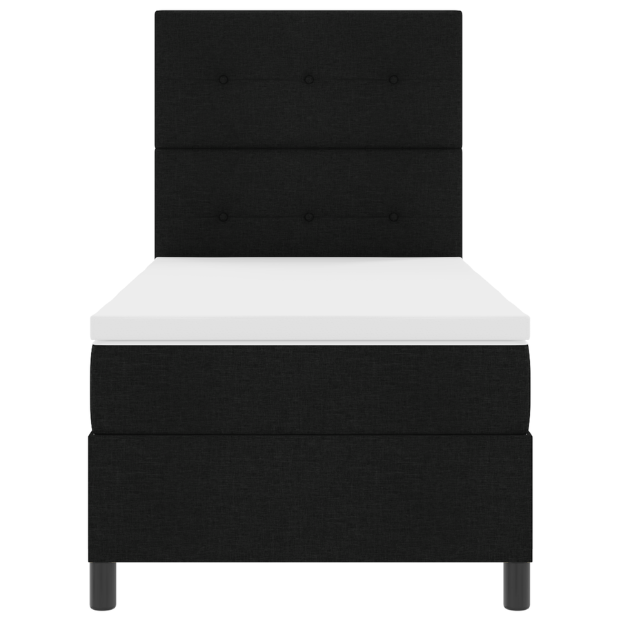 Boxspring Bed met Matras & LED Zwart 80x200 cm Stof