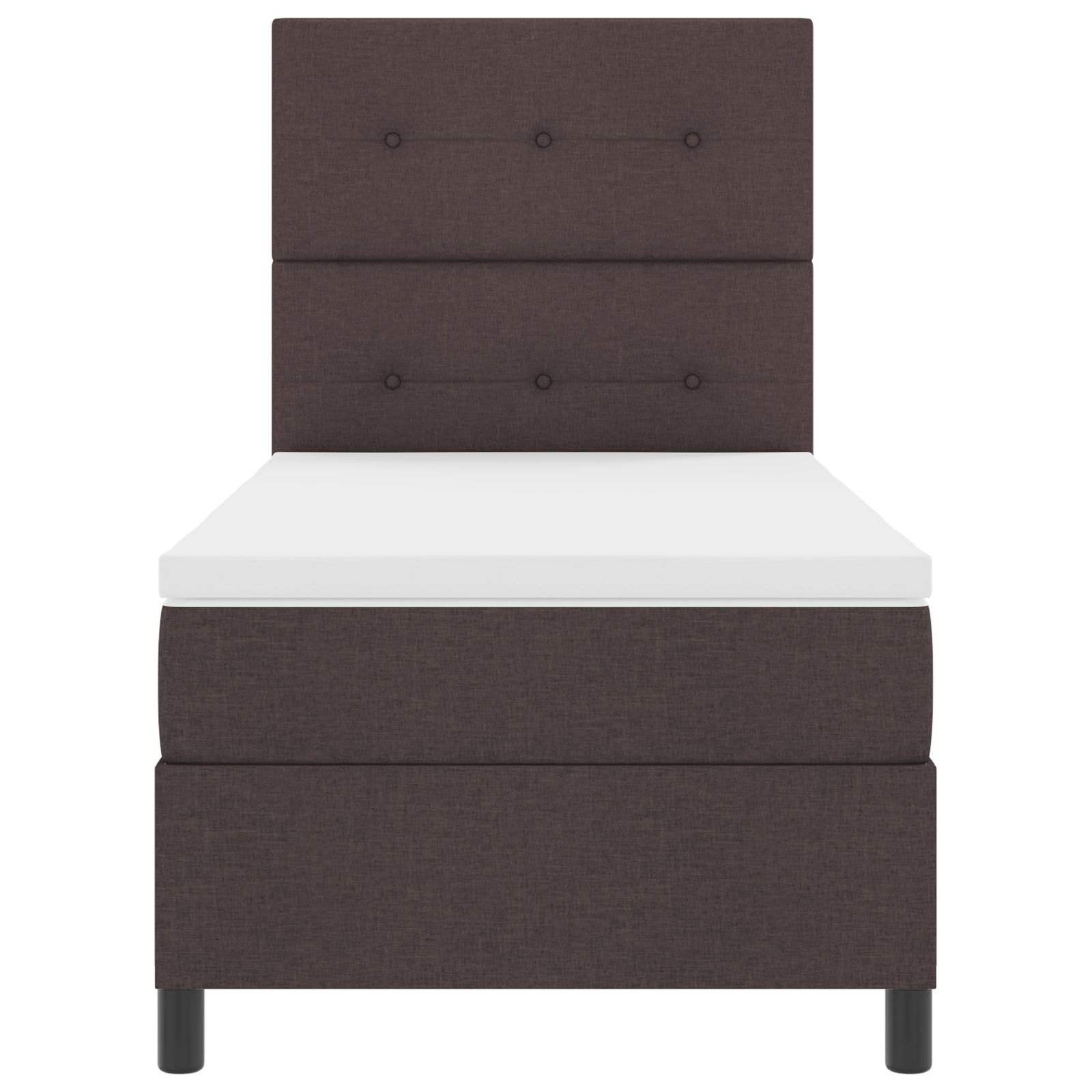 Boxspringbed met matras & LED Donkerbruin 80x200 cm Stof