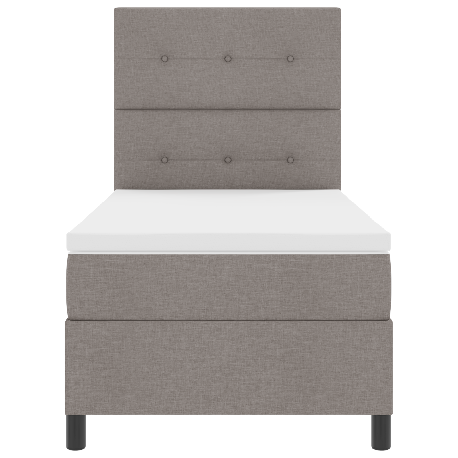 Boxspringbed met matras en LED stof taupe 90x190 cm