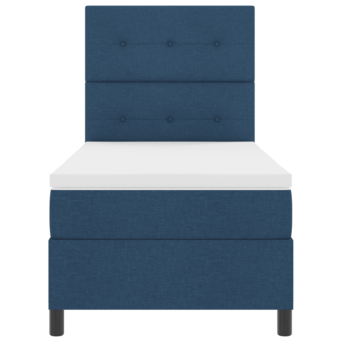 Boxspringbed met matras en LED stof blauw 90x190 cm