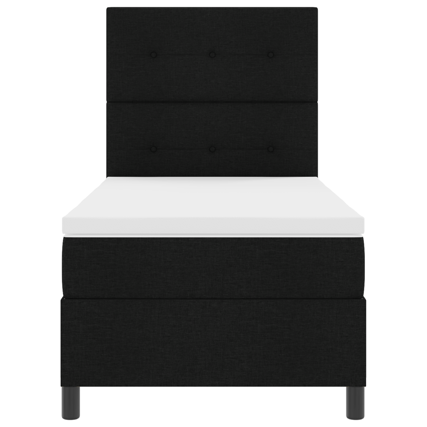 Boxspringbed met matras en LED stof zwart 90x200 cm