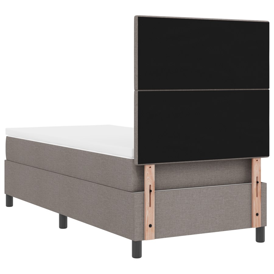 Boxspringbed met matras en LED stof taupe 100x200 cm