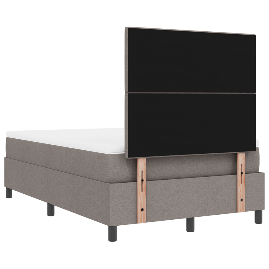 Boxspring Bed met Matras & LED Taupe 120x190 cm Stof