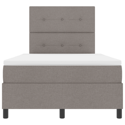 Boxspring Bed met Matras & LED Taupe 120x190 cm Stof