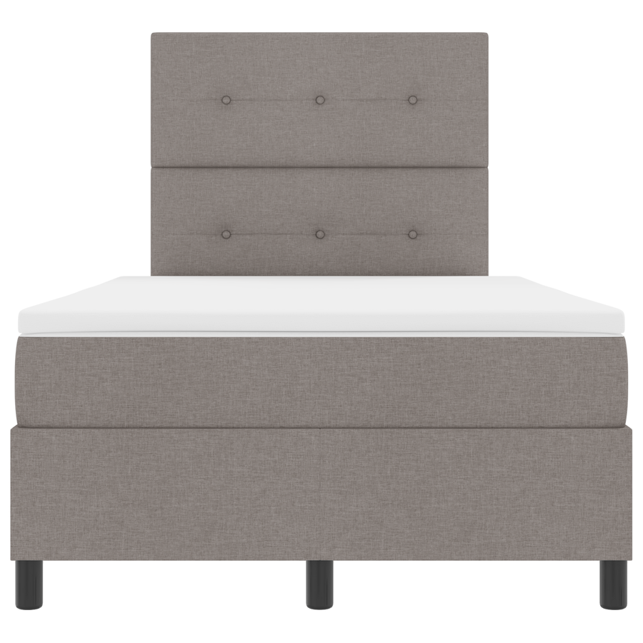 Boxspring Bed met Matras & LED Taupe 120x190 cm Stof