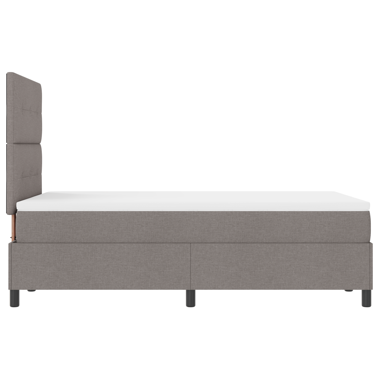 Boxspring Bed met Matras & LED Taupe 120x190 cm Stof