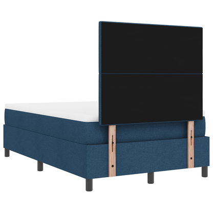 Boxspring Bed met Matras & LED Blauw 120x190 cm Stof