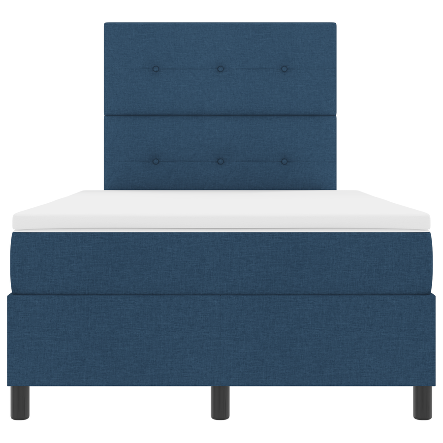 Boxspring Bed met Matras & LED Blauw 120x190 cm Stof