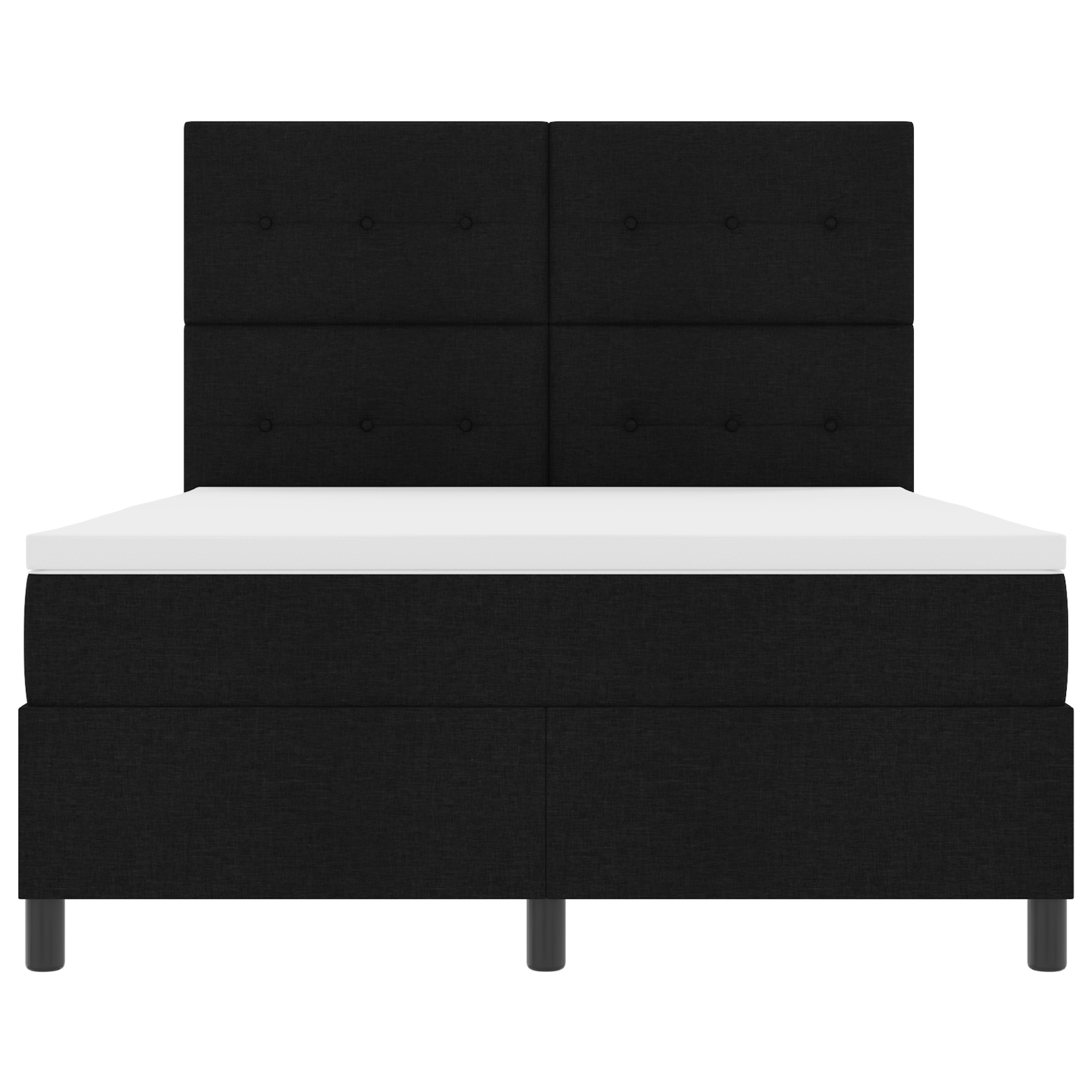 Boxspringbed met matras en LED stof zwart 140x190 cm