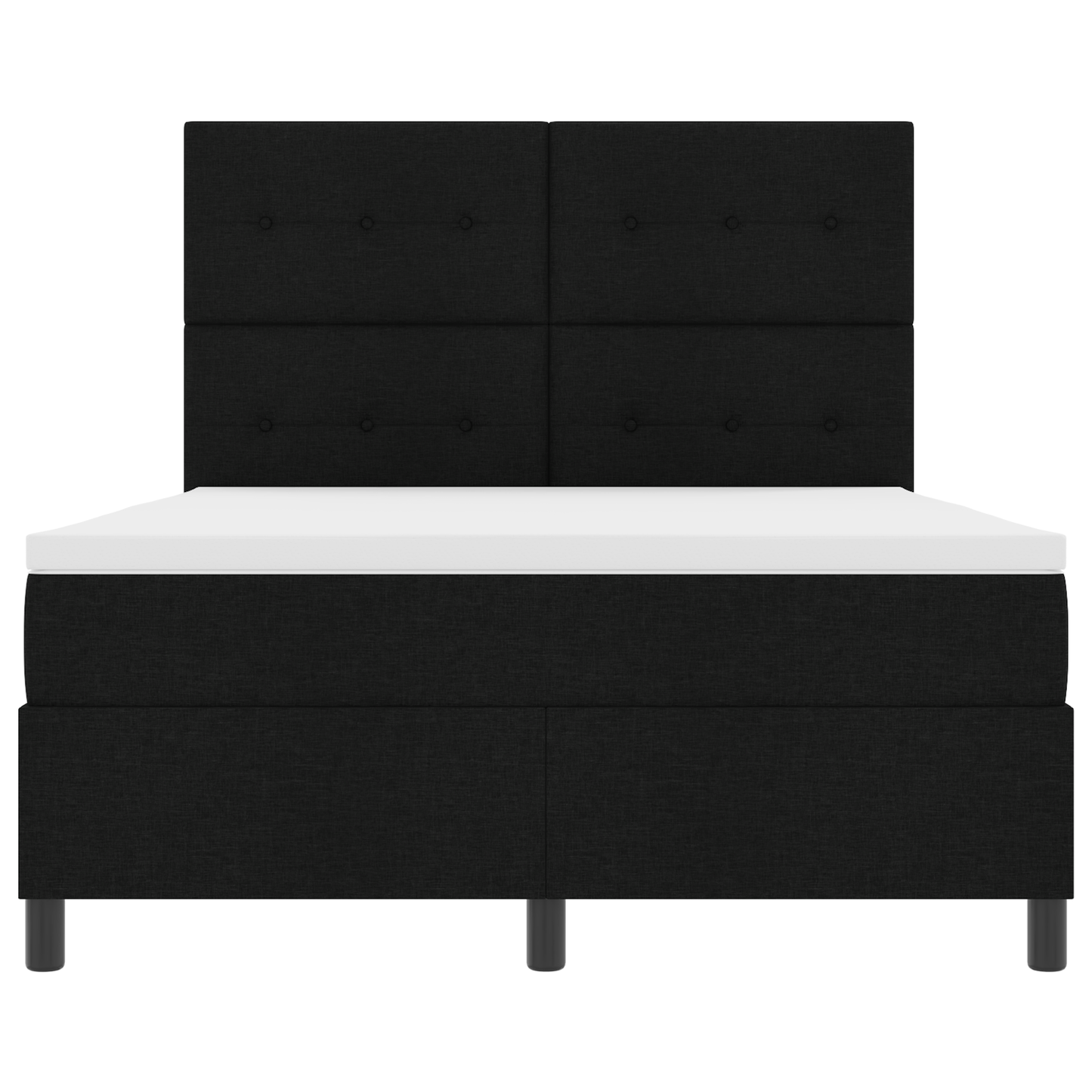 Boxspringbed met matras en LED stof zwart 140x200 cm