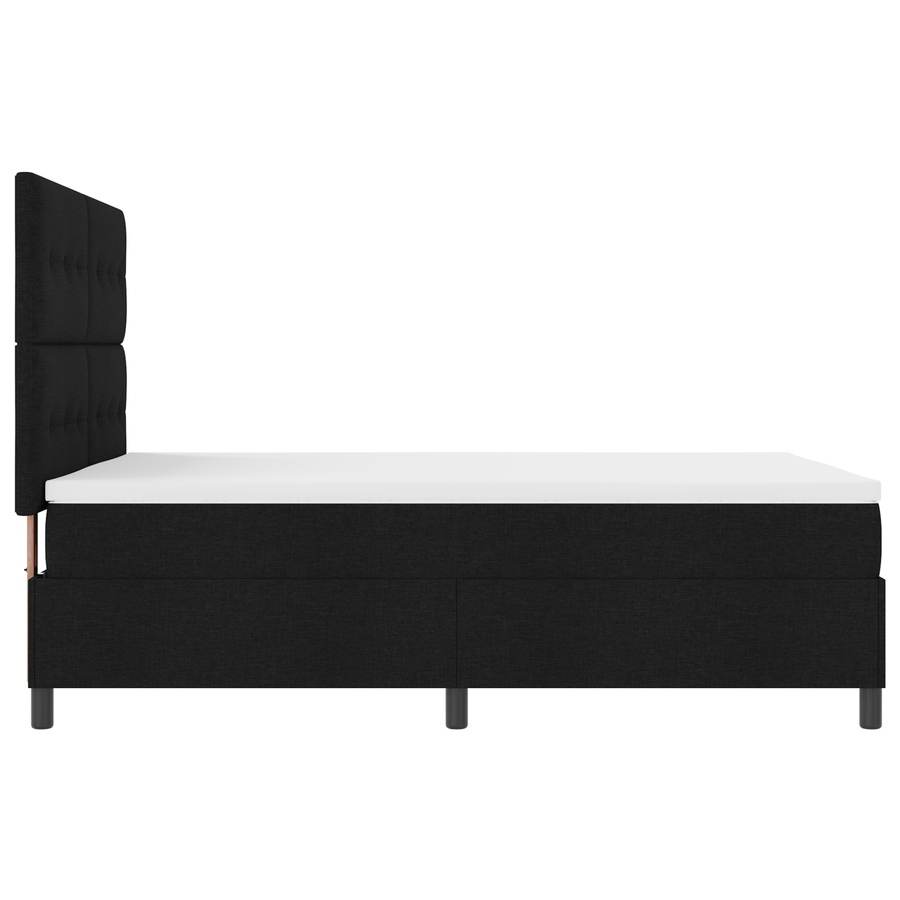 Boxspringbed met matras en LED stof zwart 140x200 cm