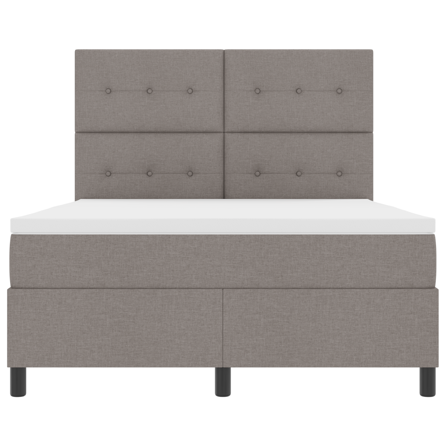 Boxspringbed met matras en LED stof taupe 140x200 cm